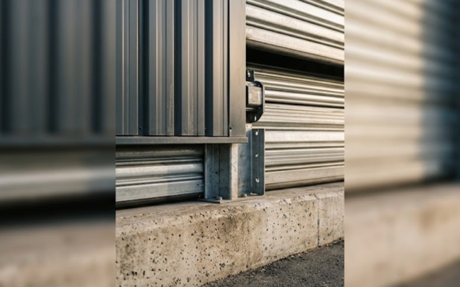 Detail of a modern warehouse exterior